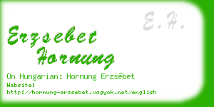 erzsebet hornung business card
